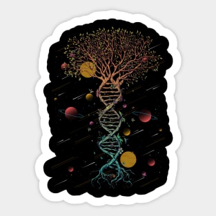 DNA Tree Life Genetics Biologist Science Earth Day Sticker